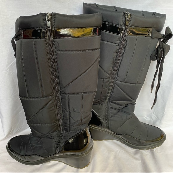 Cougar Black Tall Wedge Boots 10 - Picture 5 of 10